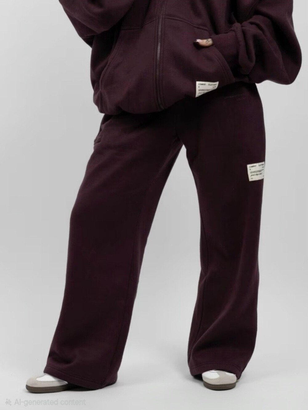 Comfrt Affirmation Straight Leg Sweatpants -Maroon - Size S - KJHU80